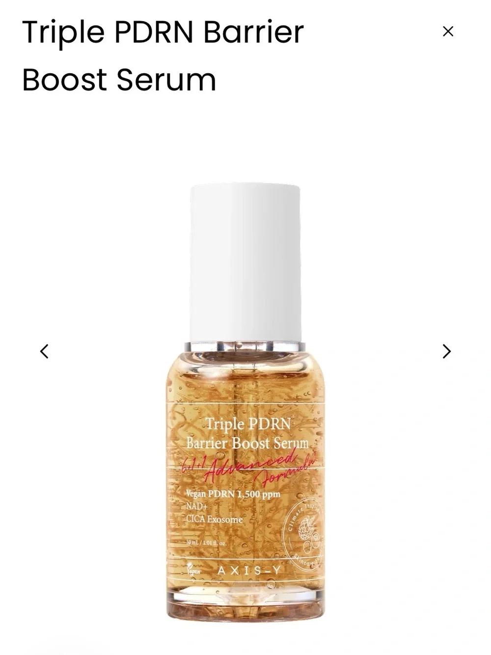 NIB Axis-Y Triple PDRN Barrier Boost Serum 6+1+1 Advanced Formula 30ml/1.01 oz